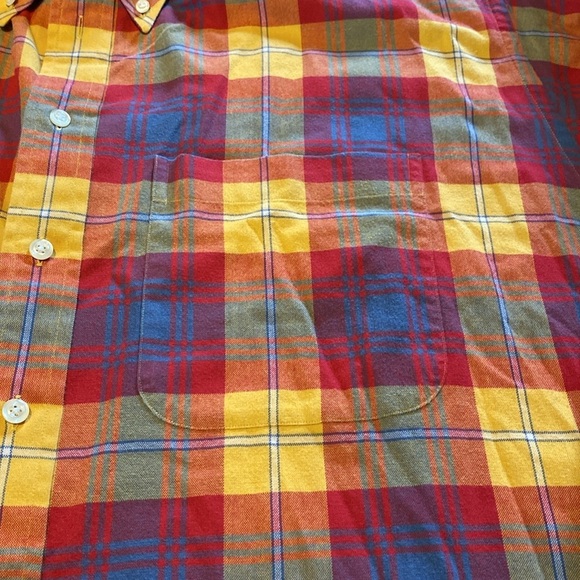 Bullock & Jones Cabincore Soft Cotton Flannel Madras Plaid Button Down Shirt XXL - Picture 8 of 11